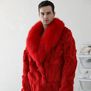 빨간색 정품 여우 모피 코트는 남자가 입기에 적합합니까?